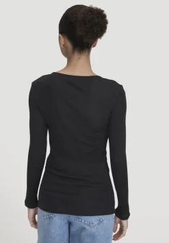 hessnatur Rib Shirt Slim aus Bio-Merinowolle und TENCEL™ Lyocell von|Damen Shirts & Tops