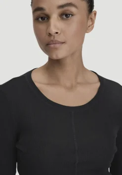 hessnatur Rib Shirt Slim aus Bio-Merinowolle und TENCEL™ Lyocell von|Damen Shirts & Tops