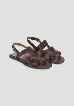 hessnatur Römer Sandale aus chromfrei gegerbtem Leder von|Damen Schuhe