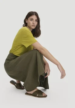 hessnatur Rock Midi Regular aus reinem Leinen von|Damen Kleider & Röcke