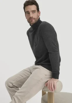 hessnatur Rollkragen Pullover Regular aus Bio-Merinowolle mit Cashmere von|Herren Pullover|Strick