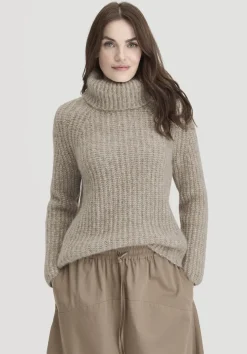 hessnatur Rollkragenpullover Relaxed aus Alpaka mit Bio-Baumwolle von|Damen Pullover