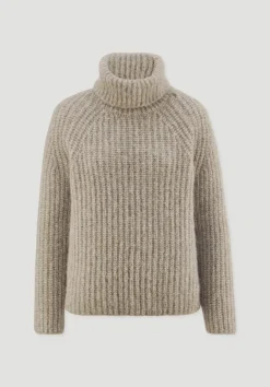 hessnatur Rollkragenpullover Relaxed aus Alpaka mit Bio-Baumwolle von|Damen Pullover