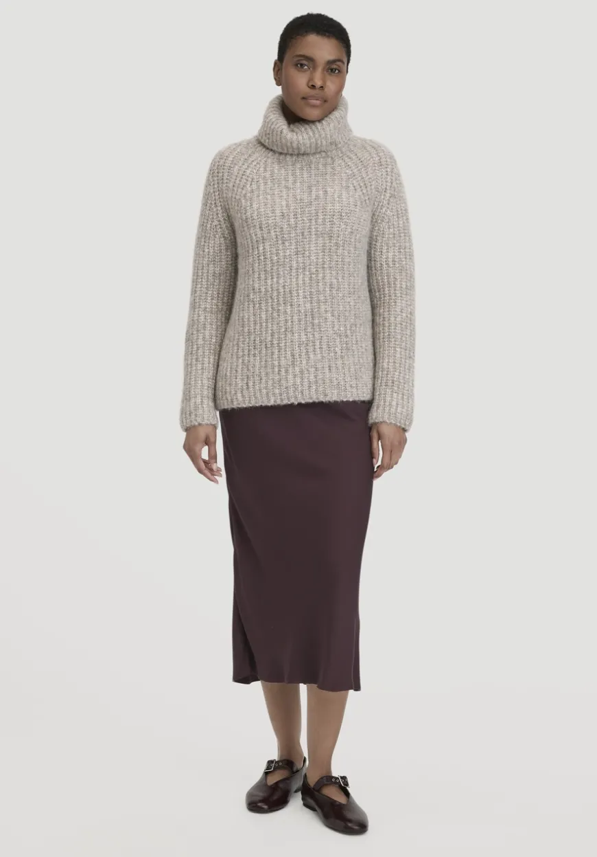 hessnatur Rollkragenpullover Relaxed aus Alpaka mit Bio-Baumwolle von|Damen Pullover