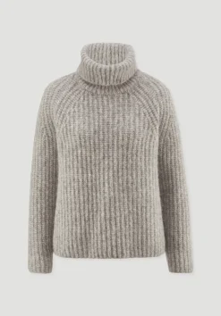 hessnatur Rollkragenpullover Relaxed aus Alpaka mit Bio-Baumwolle von|Damen Pullover