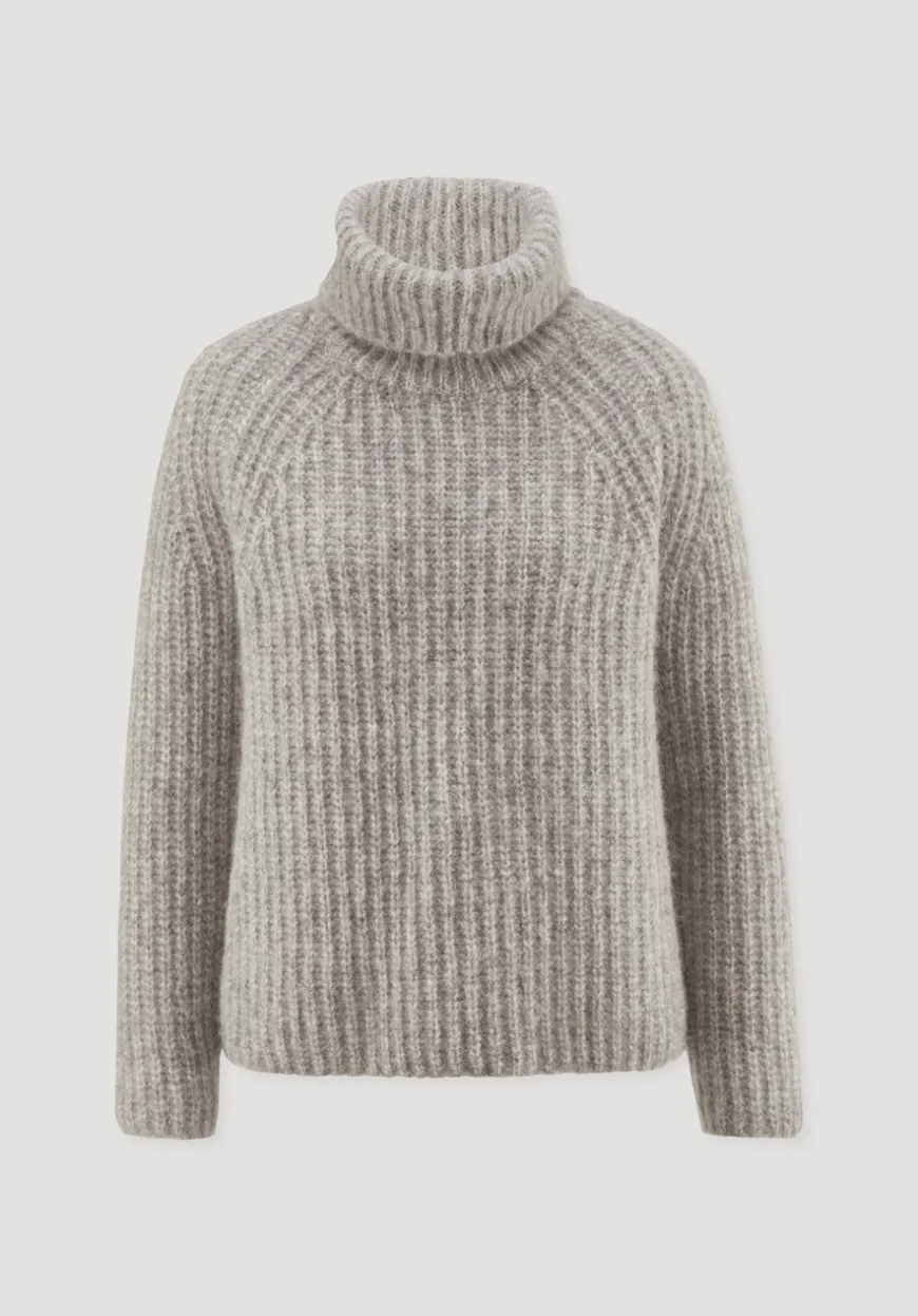 hessnatur Rollkragenpullover Relaxed aus Alpaka mit Bio-Baumwolle von|Damen Pullover