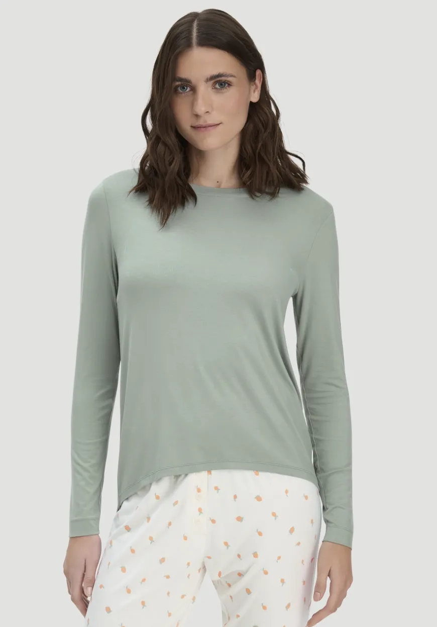 hessnatur Schlaf Longsleeve PURE FLOW aus TENCEL™ Modal von|Damen Nachtwäsche|Nachtwäsche