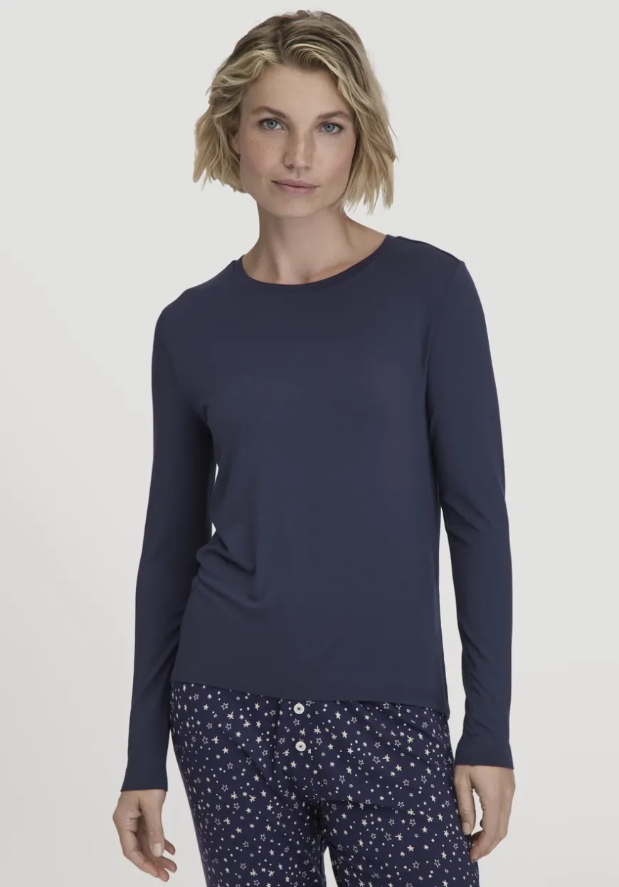 hessnatur Schlaf Longsleeve PURE FLOW aus TENCEL™ Modal von|Damen Nachtwäsche|Nachtwäsche