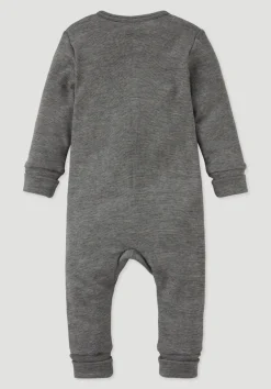 hessnatur Schlafoverall aus Bio-Baumwolle mit Bio-Merinowolle und Seide von| Pyjamas & Schlafoveralls|Baby Nachtwäsche