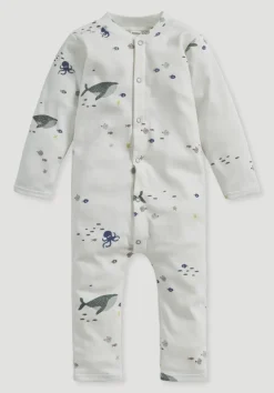 hessnatur Schlafoverall aus reiner Bio-Baumwolle von| Pyjamas & Schlafoveralls|Baby Nachtwäsche