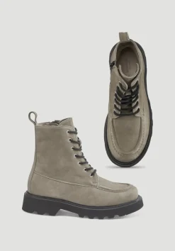 hessnatur Schnürstiefel aus chromfrei gegerbtem Nubuk-Leder von|Damen Schuhe