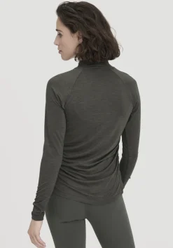 hessnatur Shirt Langarm Slim ACTIVE FUNCTIONAL aus Bio-Merinowolle und TENCEL™ Lyocell von|Damen Shirts & Tops|Yoga & Activewear