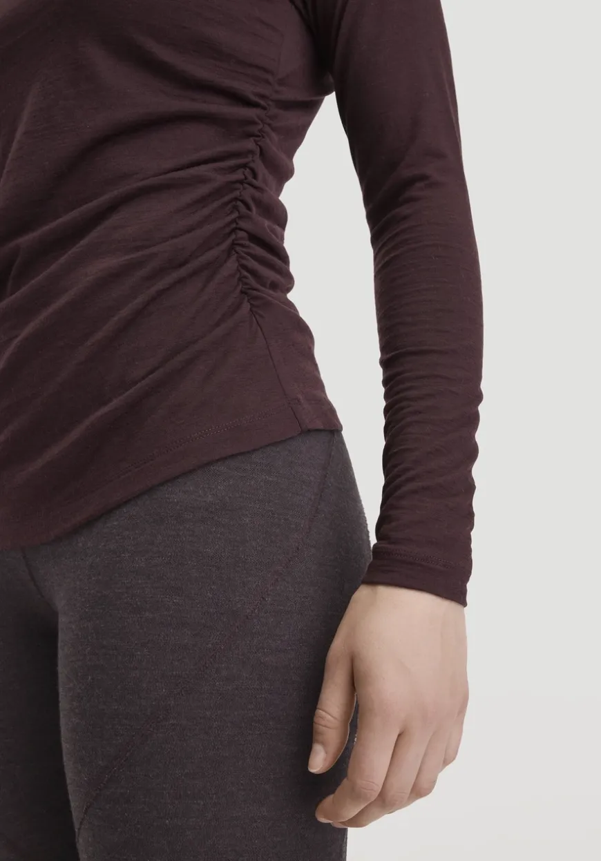 hessnatur Shirt Langarm Slim ACTIVE FUNCTIONAL aus Bio-Merinowolle und TENCEL™ Lyocell von|Damen Shirts & Tops|Yoga & Activewear