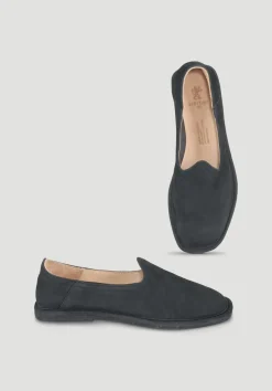 hessnatur Slipper aus chromfrei gegerbtem Nubuk-Leder von|Damen Schuhe