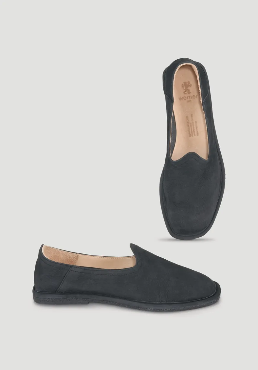 hessnatur Slipper aus chromfrei gegerbtem Nubuk-Leder von|Damen Schuhe
