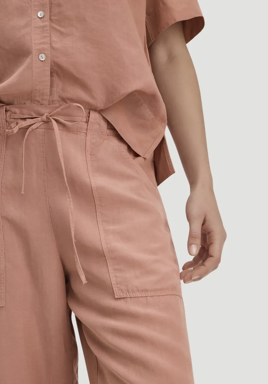 hessnatur Soft Utility Hose aus TENCEL™ Lyocell mit Leinen von|Damen Hosen & Shorts