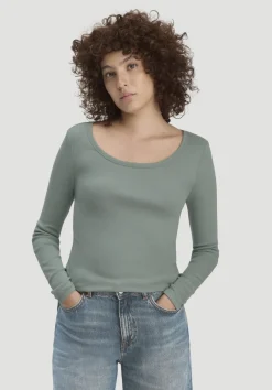 hessnatur Softrib Longsleeve Fitted aus Bio-Baumwolle und TENCEL™ Modal von|Damen Shirts & Tops