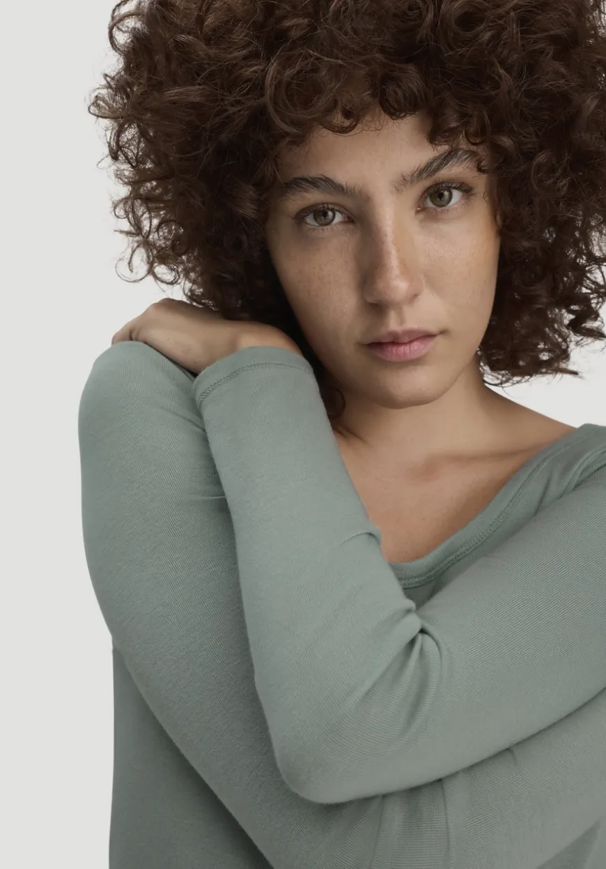 hessnatur Softrib Longsleeve Fitted aus Bio-Baumwolle und TENCEL™ Modal von|Damen Shirts & Tops