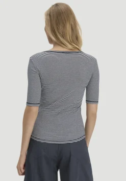 hessnatur Softrib Streifen T-Shirt Fitted aus Bio-Baumwolle und TENCEL™ Modal von|Damen Shirts & Tops