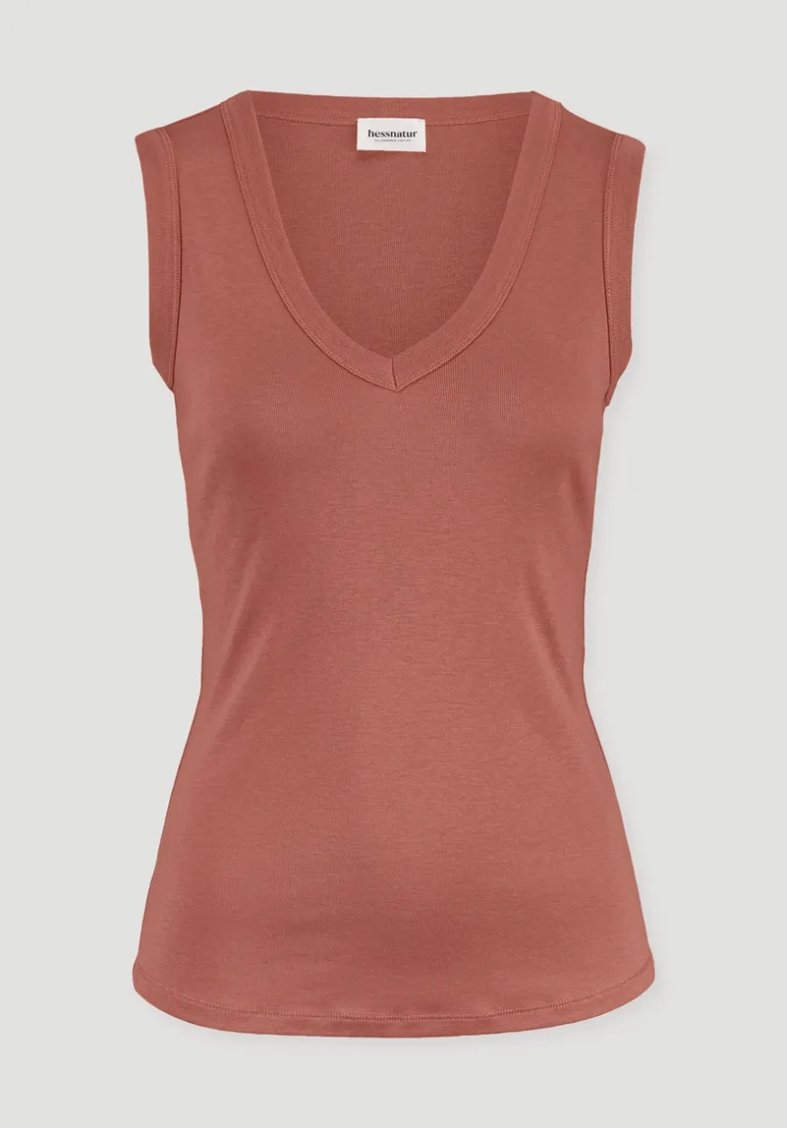 hessnatur Softrib Top Fitted aus Bio-Baumwolle und TENCEL™ Modal von|Damen Shirts & Tops