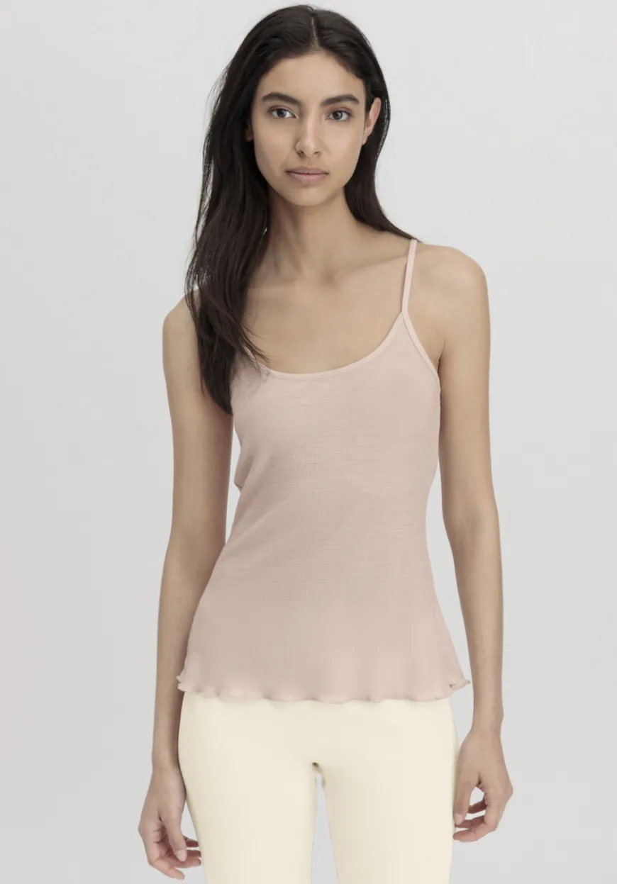 hessnatur Spaghetti Top Fitted WARM TOUCH aus Bio-Merinowolle und TENCEL™ Lyocell von|Damen Merino-Funktionswäsche|Merino-Funktionswäsche