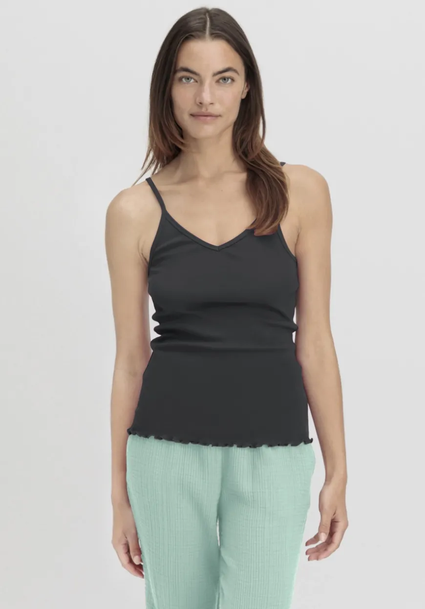 hessnatur Spaghetti Top V-Neck im 2er-Pack PURE COTTON aus reiner Bio-Baumwolle von|Damen Unterhemden|Unterhemden