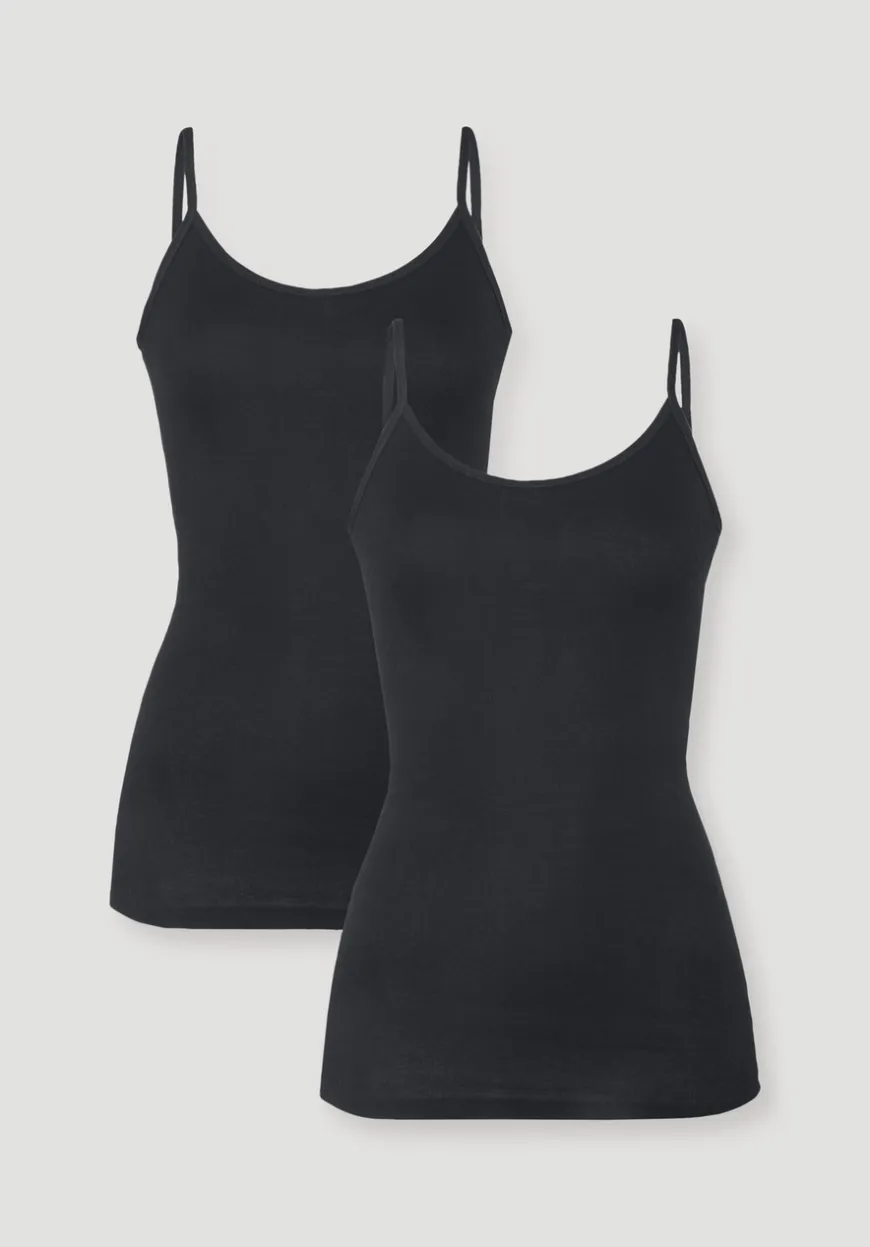 hessnatur Spaghetti-Top im 2er-Pack PURE COTTON aus reiner Bio-Baumwolle von|Damen Unterhemden|Unterhemden