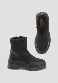 hessnatur Stiefelette aus chromfrei gegerbtem Nubuk-Leder von|Damen Schuhe