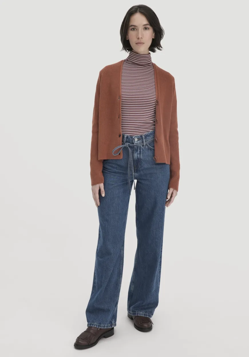 hessnatur Streifen Softrib Longsleeve Fitted aus Bio-Baumwolle und Modal von|Damen Shirts & Tops|T-Shirts