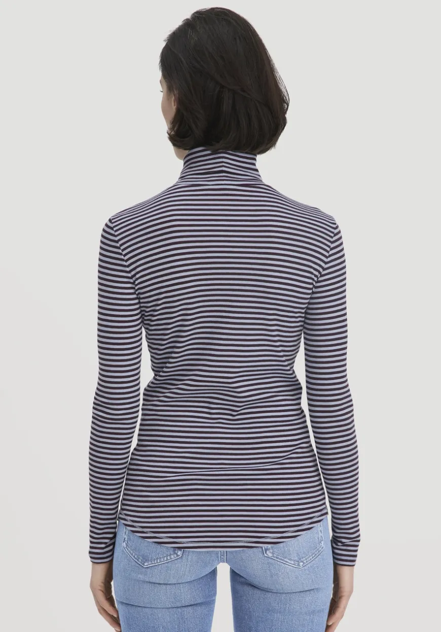 hessnatur Streifen Softrib Longsleeve Fitted aus Bio-Baumwolle und Modal von|Damen Shirts & Tops|T-Shirts