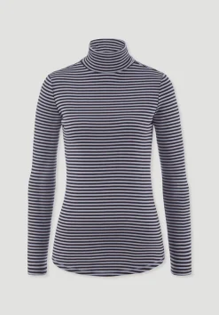 hessnatur Streifen Softrib Longsleeve Fitted aus Bio-Baumwolle und Modal von|Damen Shirts & Tops|T-Shirts
