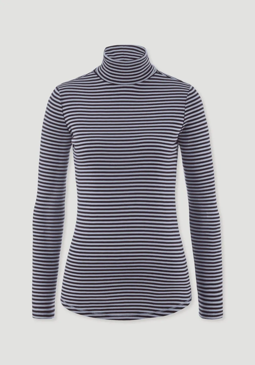 hessnatur Streifen Softrib Longsleeve Fitted aus Bio-Baumwolle und Modal von|Damen Shirts & Tops|T-Shirts