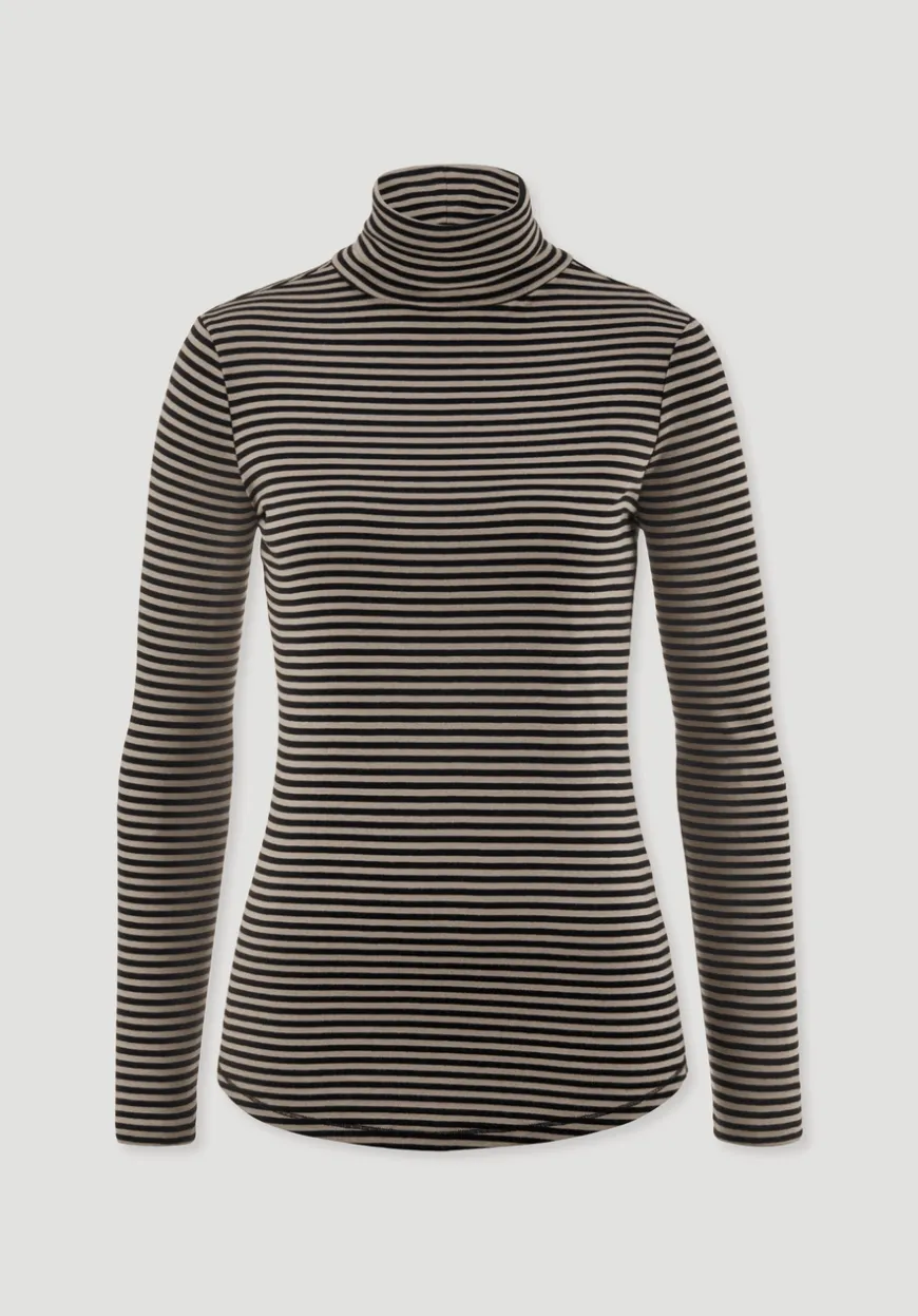 hessnatur Streifen Softrib Longsleeve Fitted aus Bio-Baumwolle und Modal von|Damen Shirts & Tops|T-Shirts