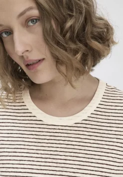 hessnatur Streifen T-Shirt Relaxed aus Leinen mit reiner Bio-Baumwolle von|Damen Shirts & Tops