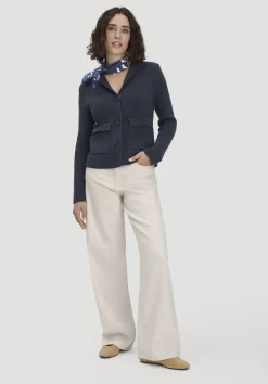 hessnatur Strick Blazer Regular aus Bio-Baumwolle mit Merinowolle von|Damen Blazer