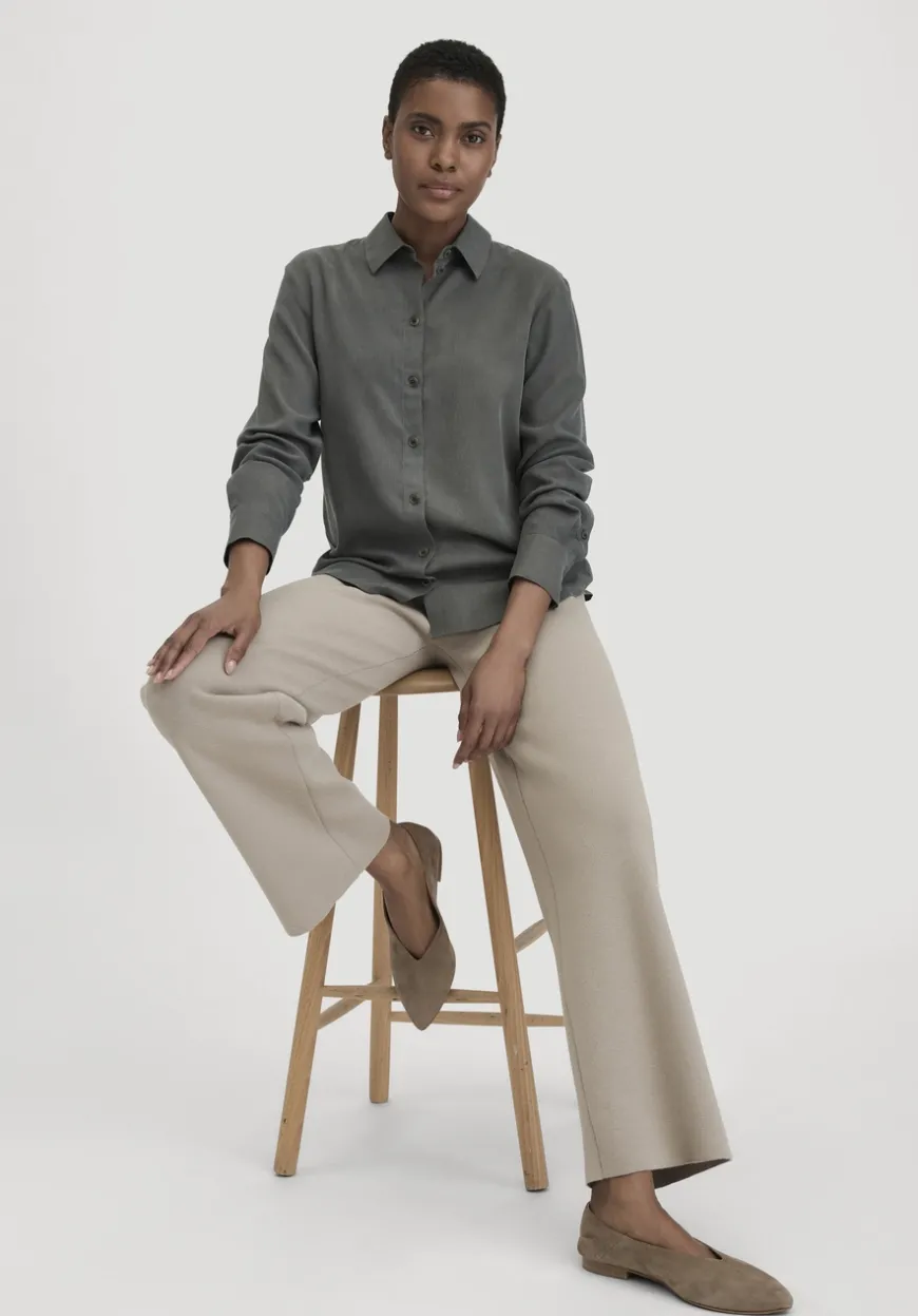 hessnatur Strick Hose Relaxed aus Bio-Merinowolle und Bio-Baumwolle von|Damen Hosen & Shorts