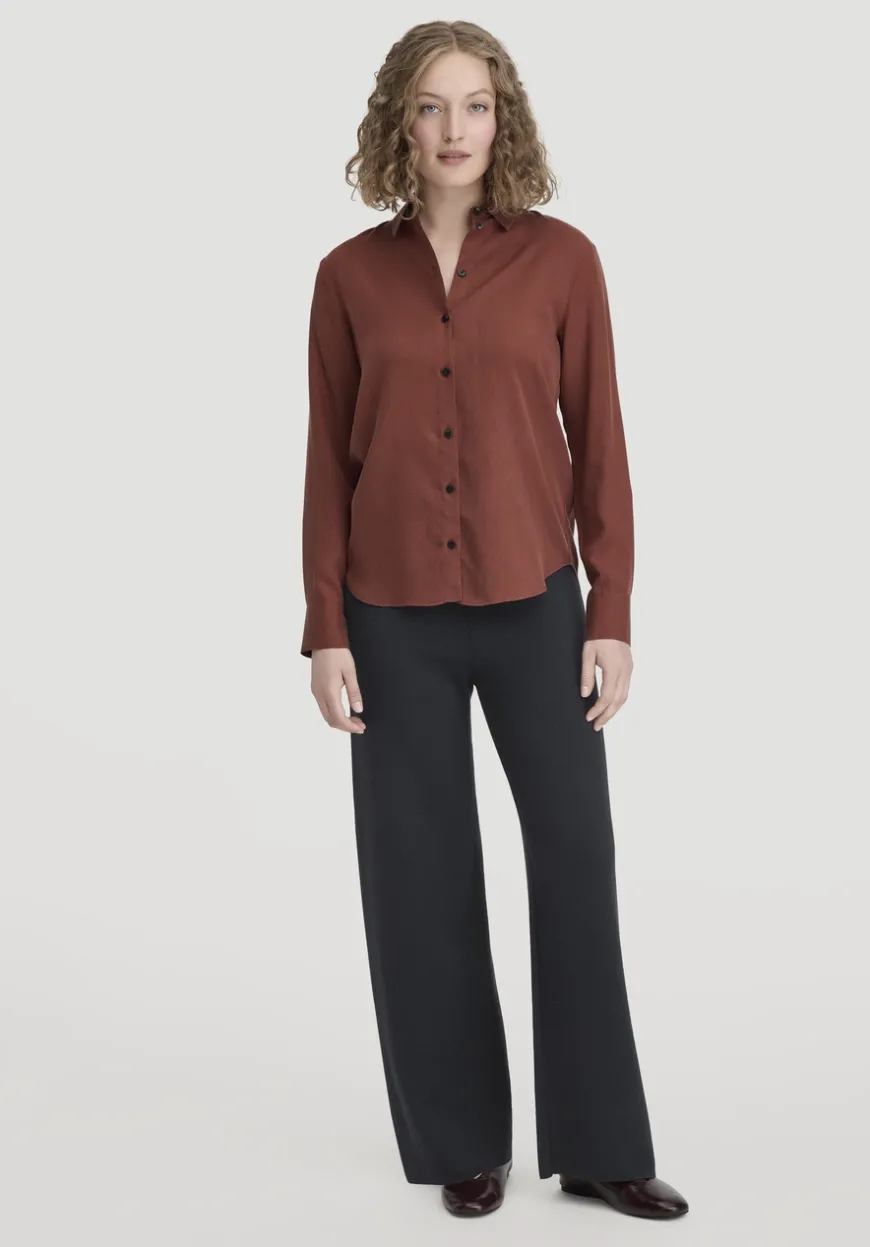 hessnatur Strick Hose Relaxed aus Bio-Merinowolle und Bio-Baumwolle von|Damen Hosen & Shorts