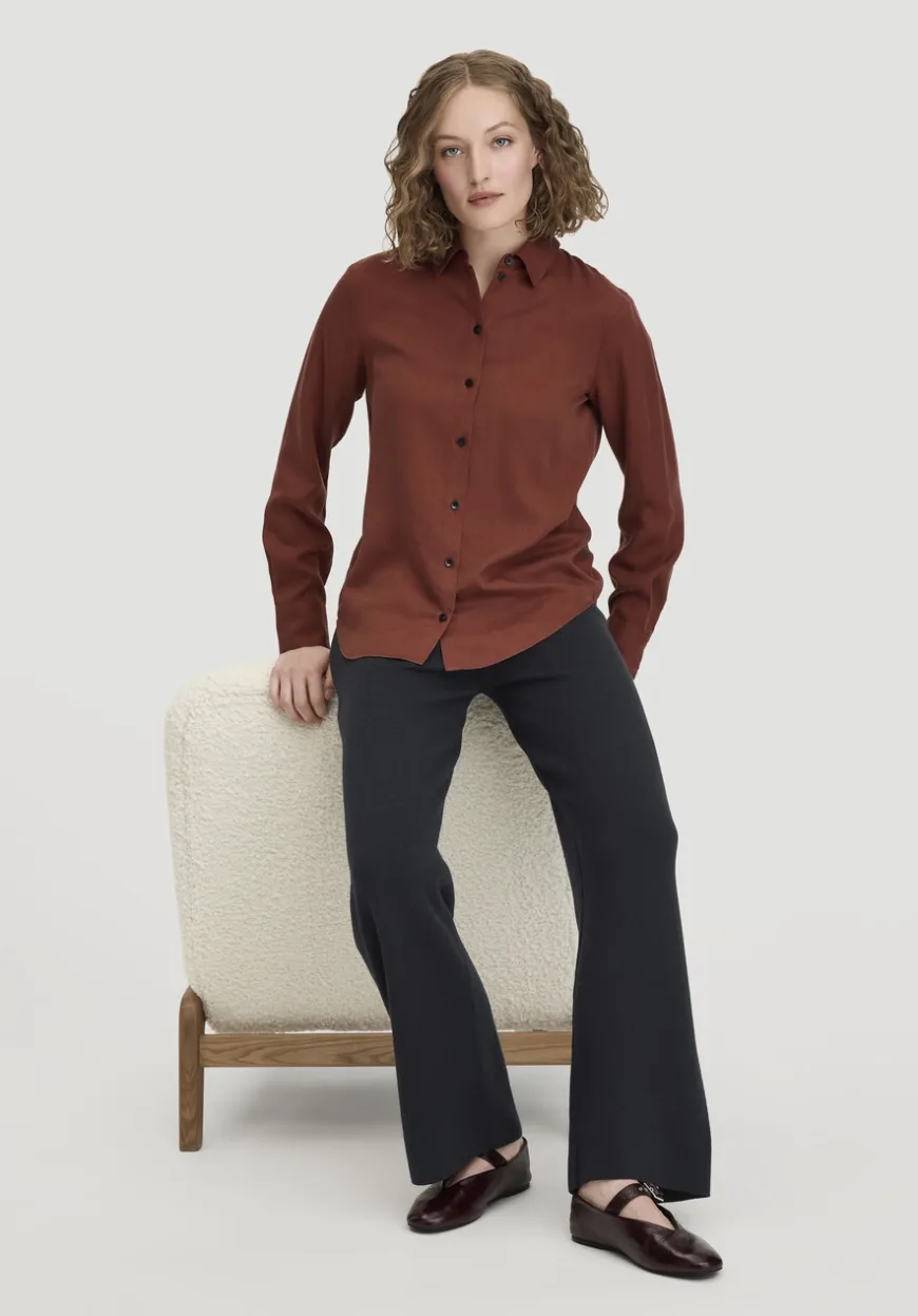 hessnatur Strick Hose Relaxed aus Bio-Merinowolle und Bio-Baumwolle von|Damen Hosen & Shorts