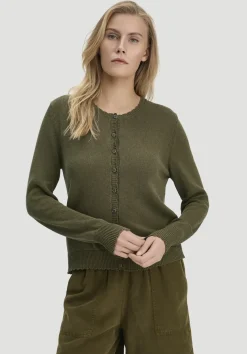 hessnatur Strick Jacke Regular aus Leinen mit Bio-Baumwolle und LENZING™ ECOVERO von|Damen Strickjacken