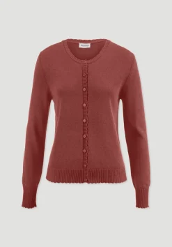 hessnatur Strick Jacke Regular aus Leinen mit Bio-Baumwolle und LENZING™ ECOVERO von|Damen Strickjacken