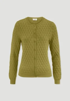 hessnatur Strick Jacke Regular aus Bio-Baumwolle mit Merinowolle von|Damen Strickjacken