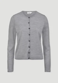 hessnatur Strick Jacke Regular aus reiner Bio-Merinowolle von|Damen Strickjacken|T-Shirts
