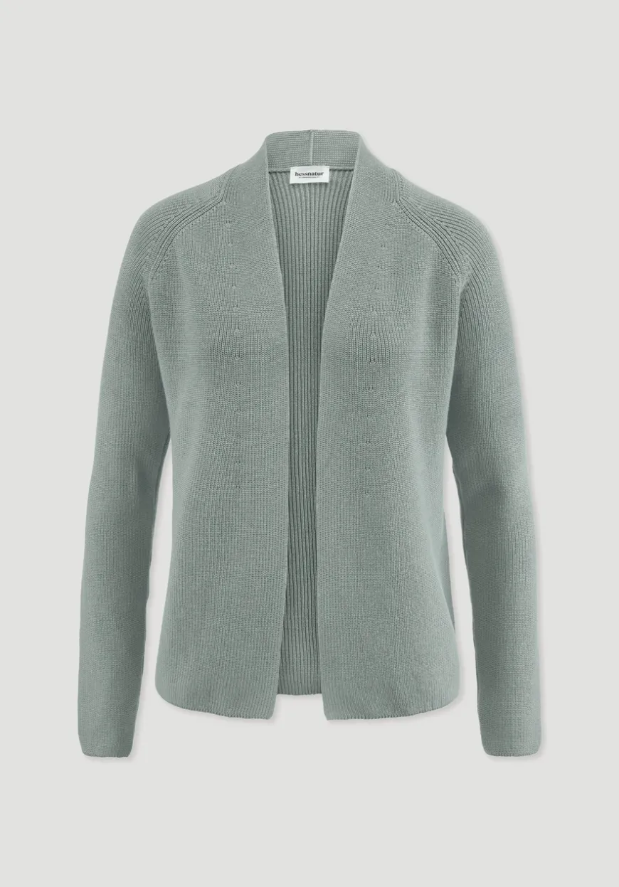 hessnatur Strick Jacke Regular aus reiner Bio-Baumwolle von|Damen Strickjacken