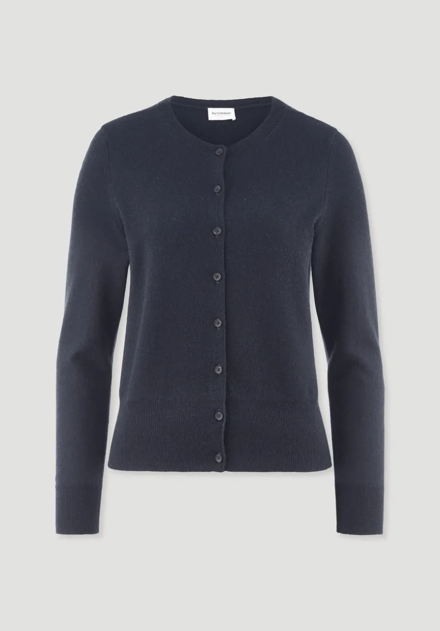 hessnatur Strick Jacke Regular BETTER RECYCLING aus reinem Cashmere von|Damen Strickjacken