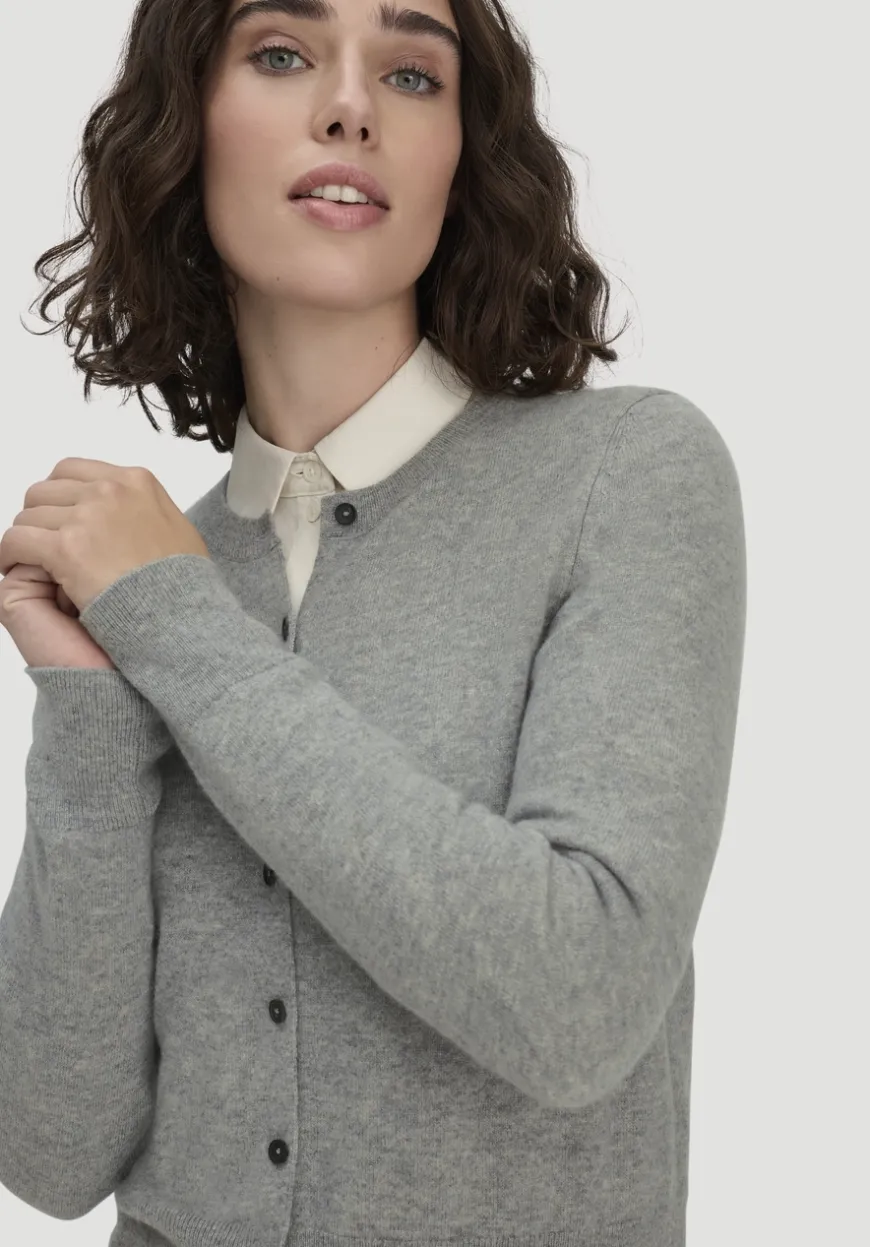 hessnatur Strick Jacke Regular BETTER RECYCLING aus reinem Cashmere von|Damen Strickjacken