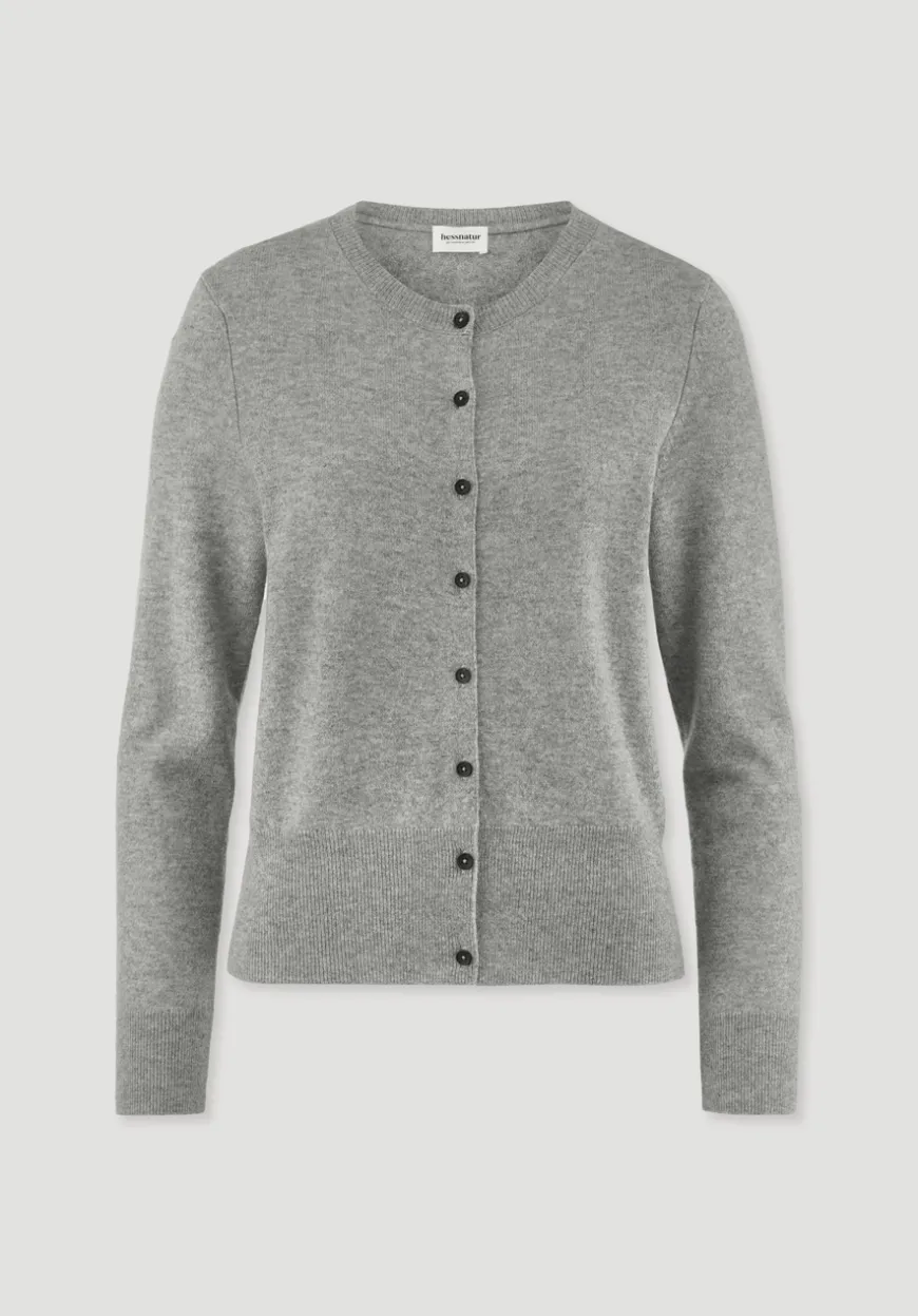 hessnatur Strick Jacke Regular BETTER RECYCLING aus reinem Cashmere von|Damen Strickjacken
