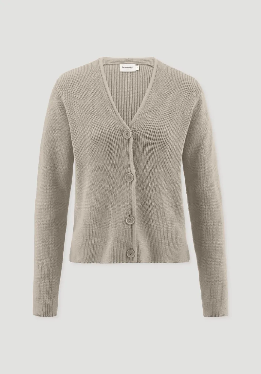 hessnatur Strick Jacke Relaxed aus reiner Bio-Baumwolle von|Damen Strickjacken|T-Shirts