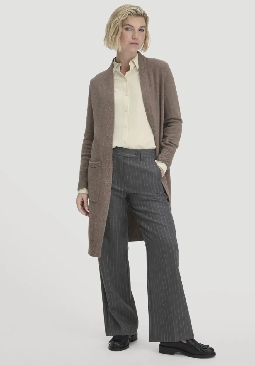 hessnatur Strick Jacke Relaxed aus Bio-Merinowolle mit Bio-Baumwolle von|Damen Strickjacken