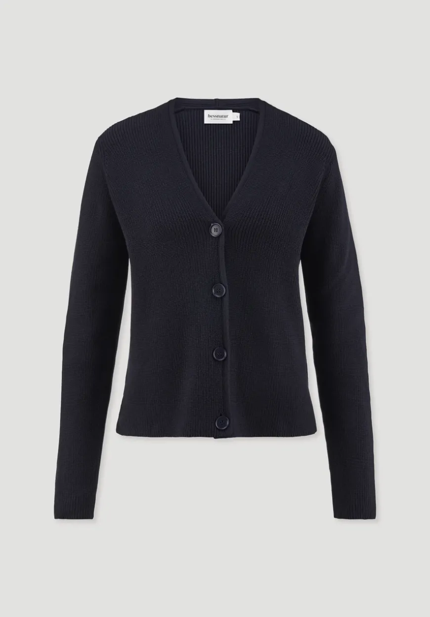 hessnatur Strick Jacke Relaxed aus reiner Bio-Baumwolle von|Damen Strickjacken|T-Shirts