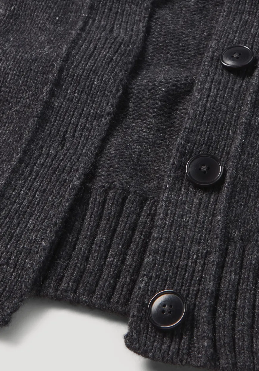 hessnatur Strick Jacke Relaxed Cropped aus Bio-Merinowolle mit Bio-Baumwolle von|Damen Strickjacken